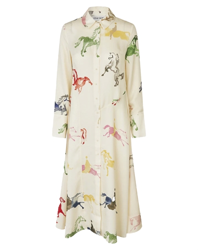 Stine Goya - Midi Polo Kjole - Horses 